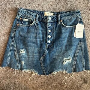 Free People denim skirt